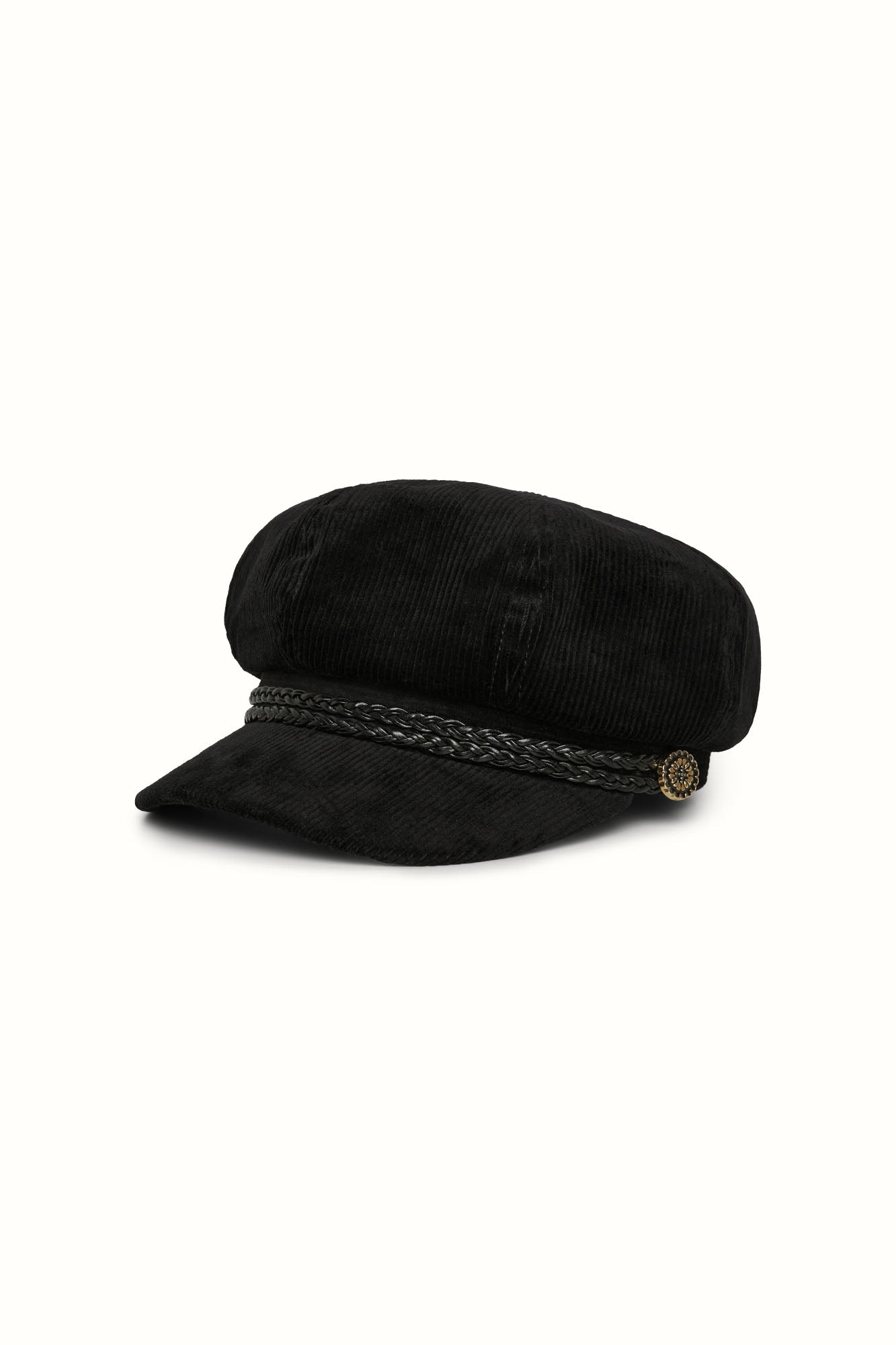 Harlow Corduroy Baker Hat – Black