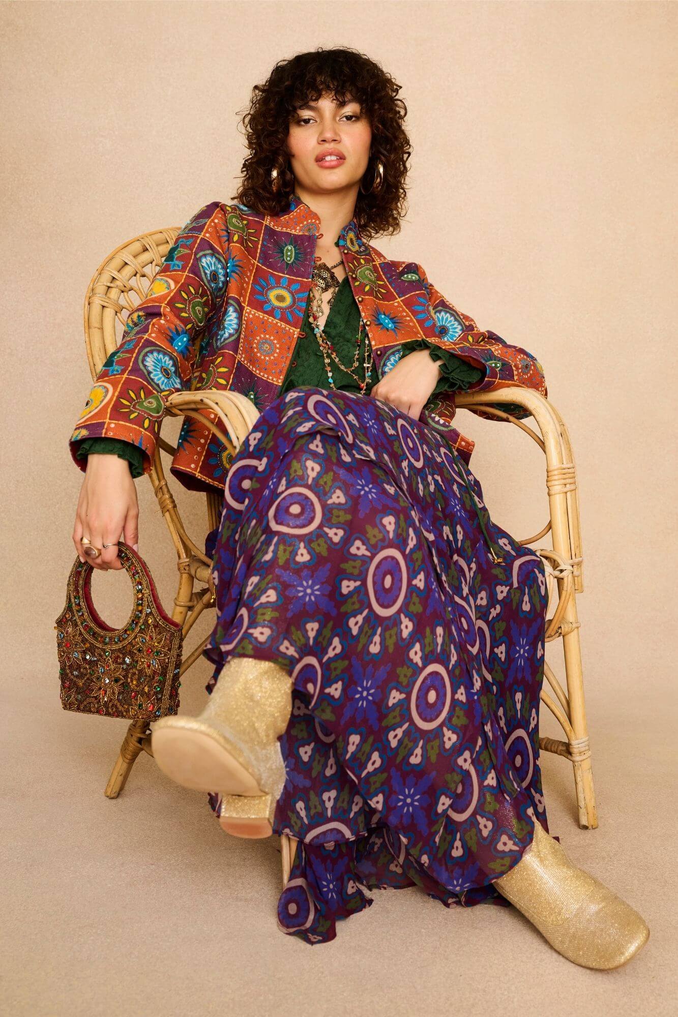 Sunshine of Your Love Embroidered Patchwork Jacket