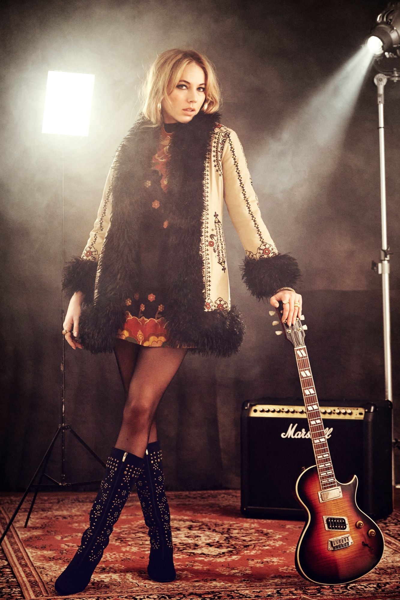 Moonflower Embroidered Penny Lane Coat – Cream