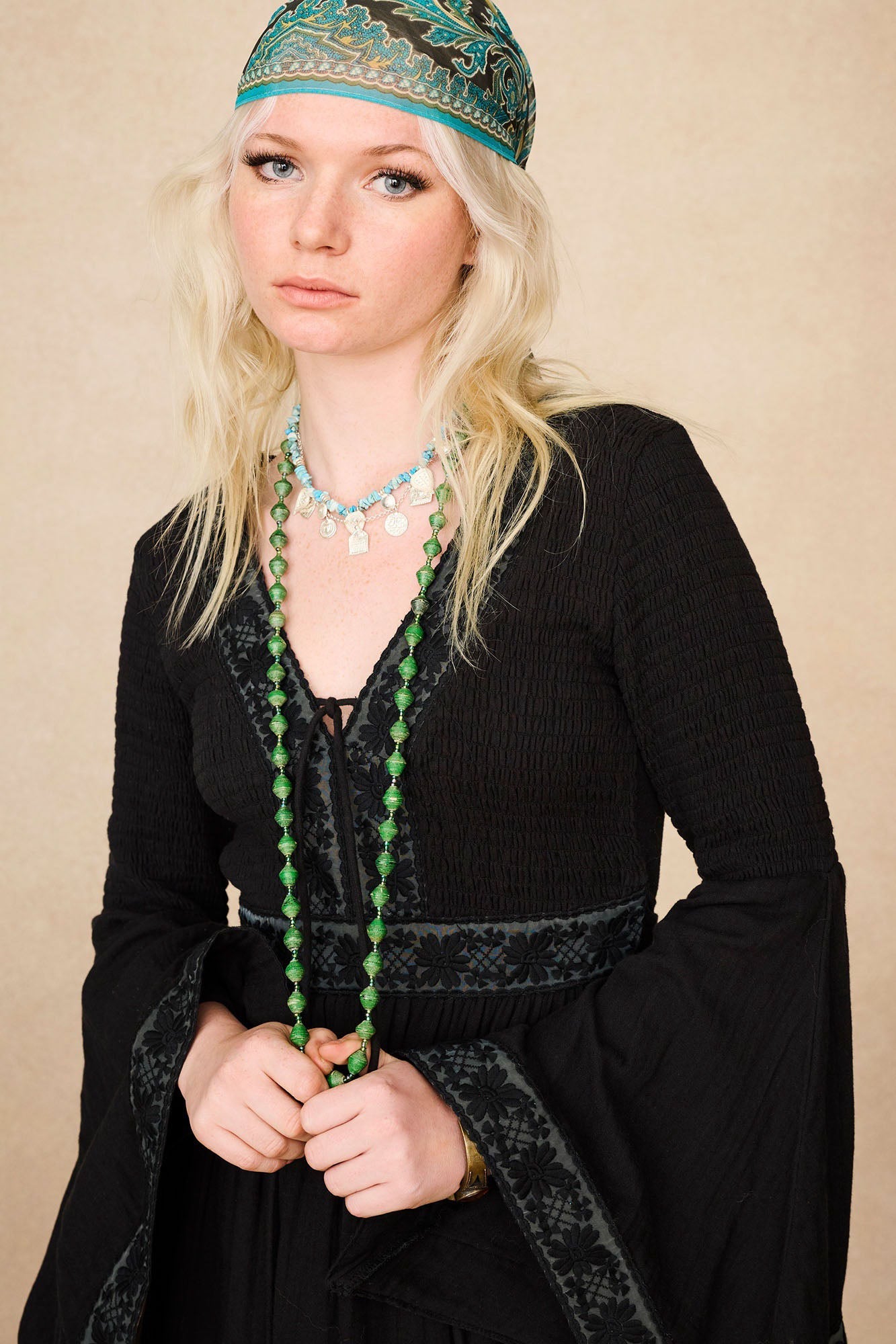 Reverie Lace Trim Mini Dress – Black