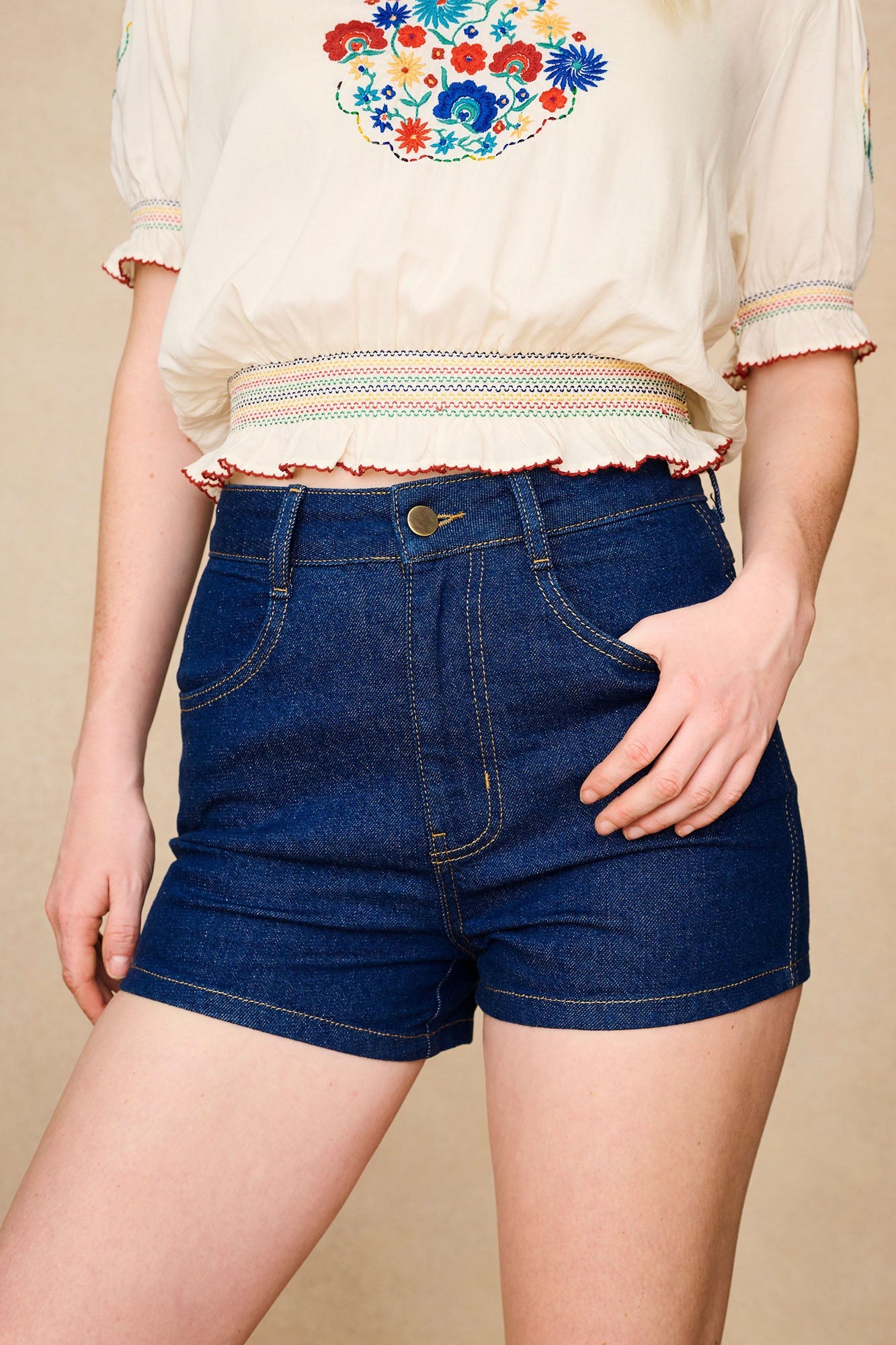 High Noon High Waisted Shorts – Denim