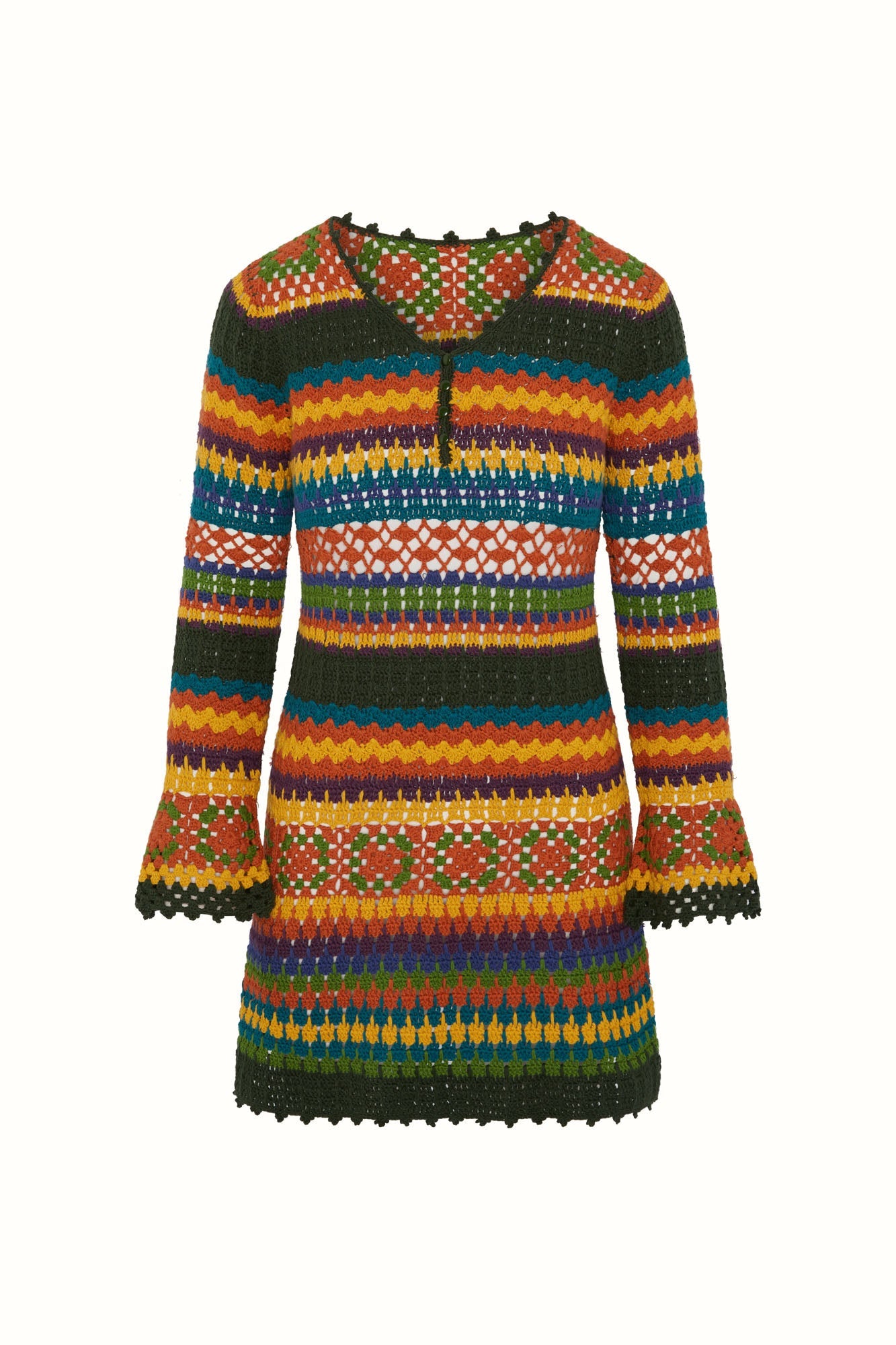 Kaleidoscope Crochet Dream Mini Dress