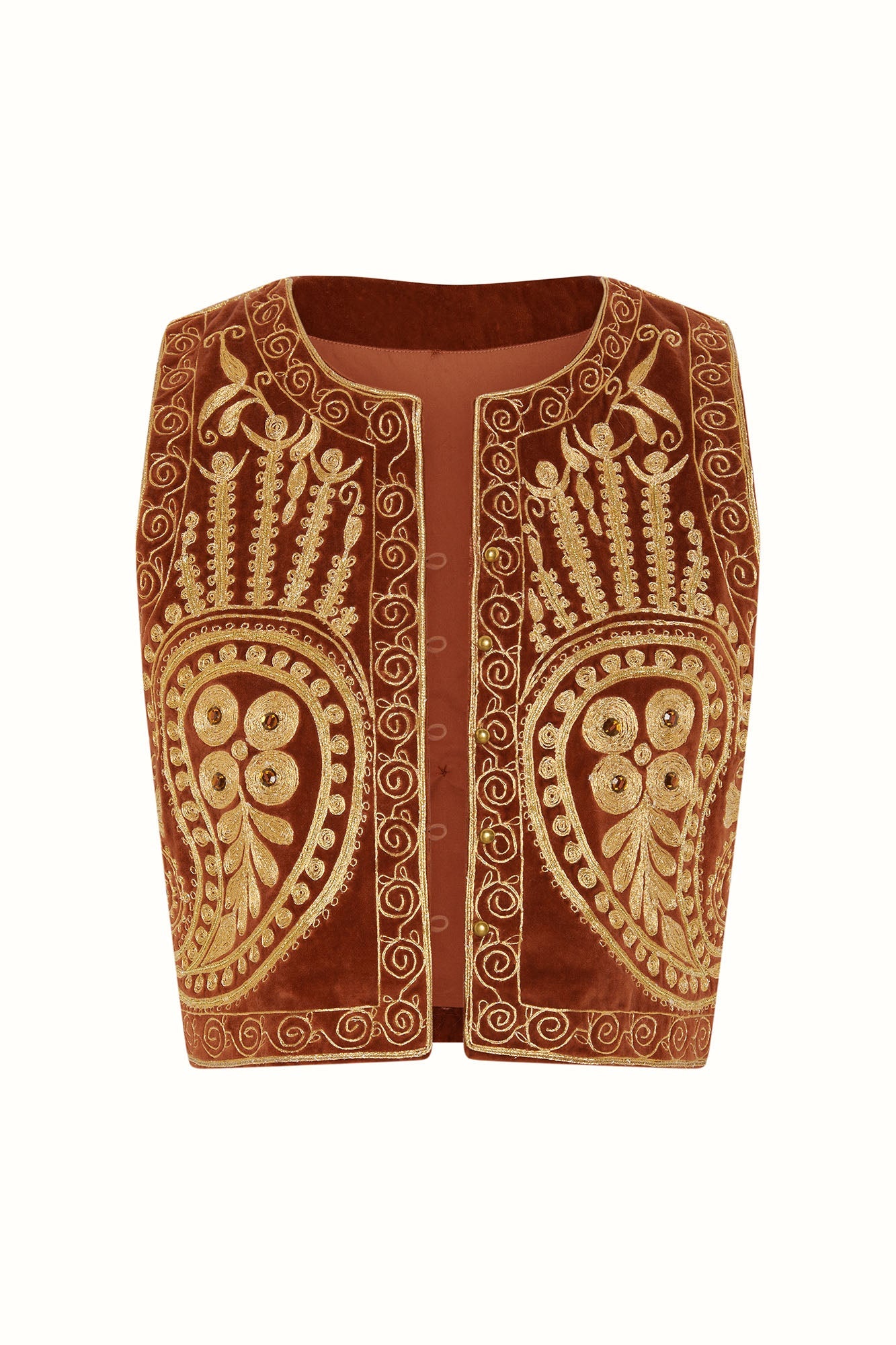 Tangerine Dream Velvet Vest – Orange