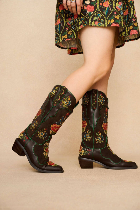 Cross My Heart Embroidered Western Boots