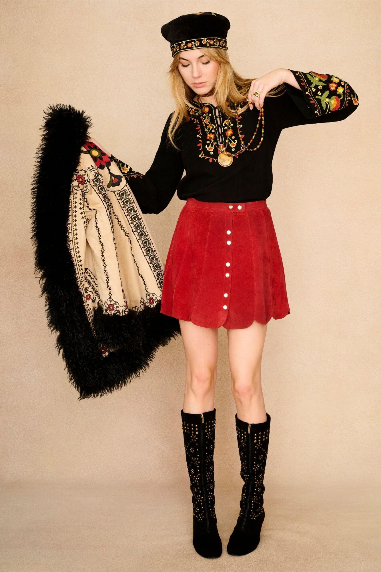 Electric Love Black Embroidered Top – Floral