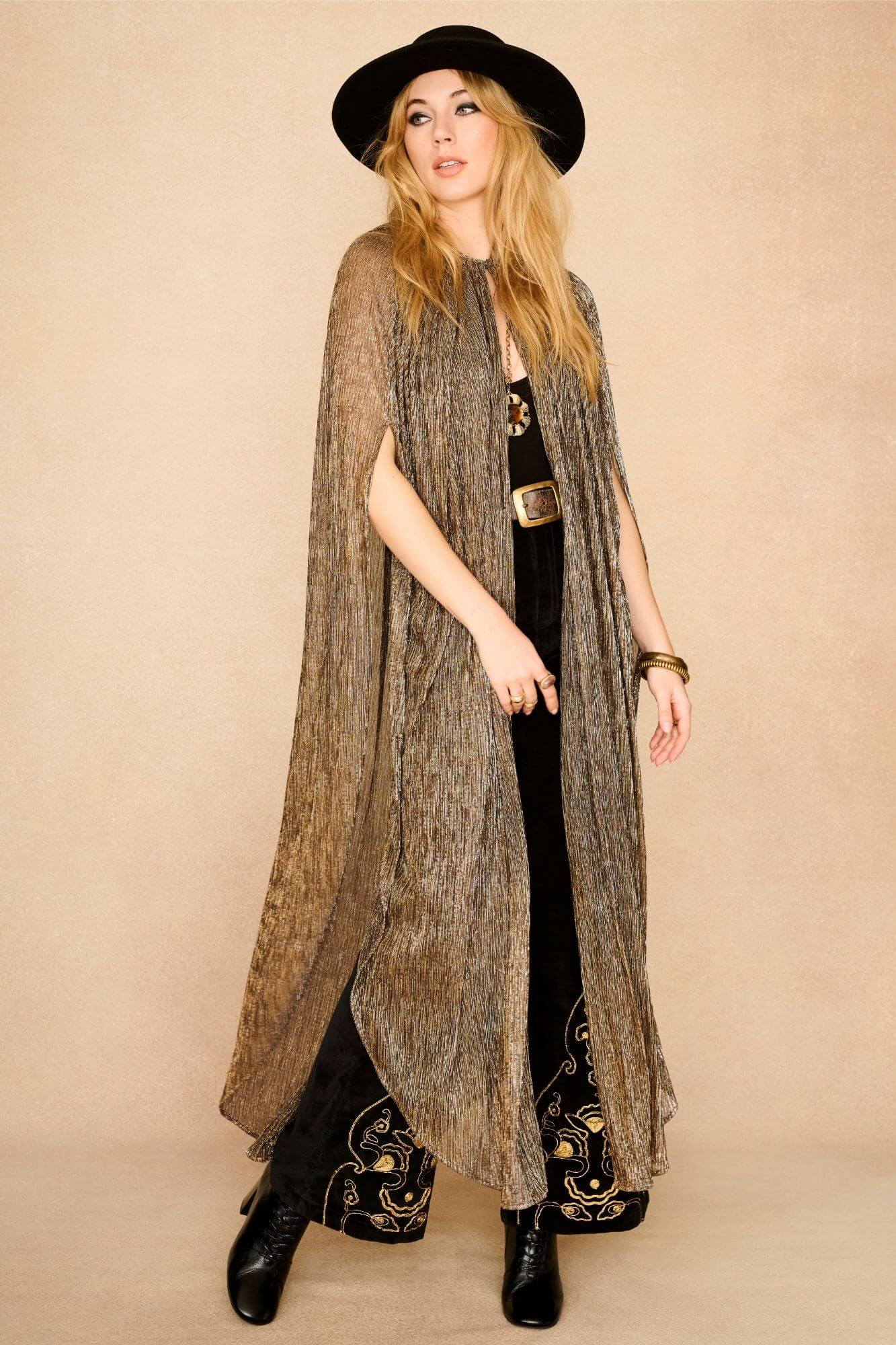 Golden Hour Metallic Cape