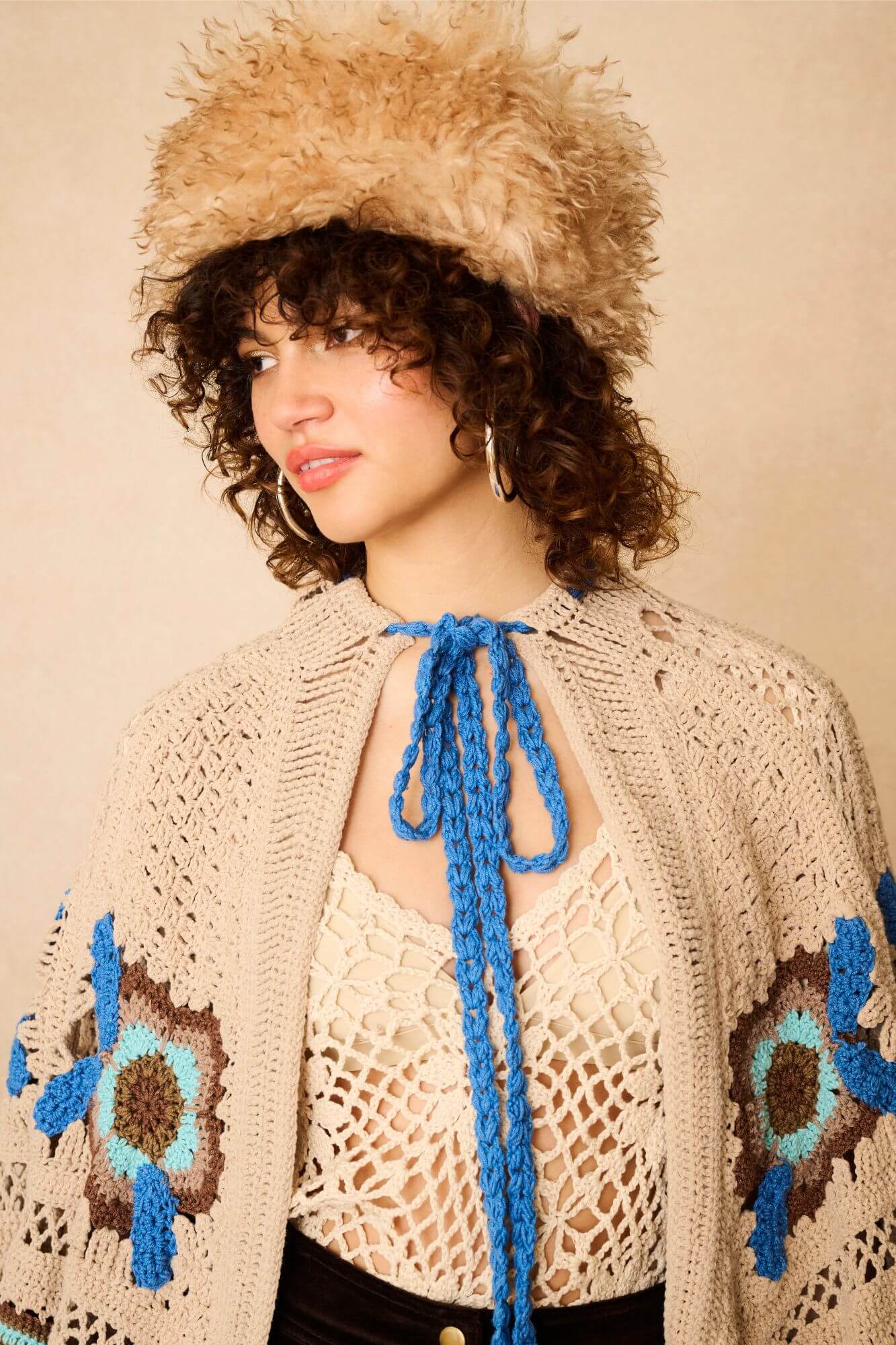 Open Wings Knitted Butterfly Cape