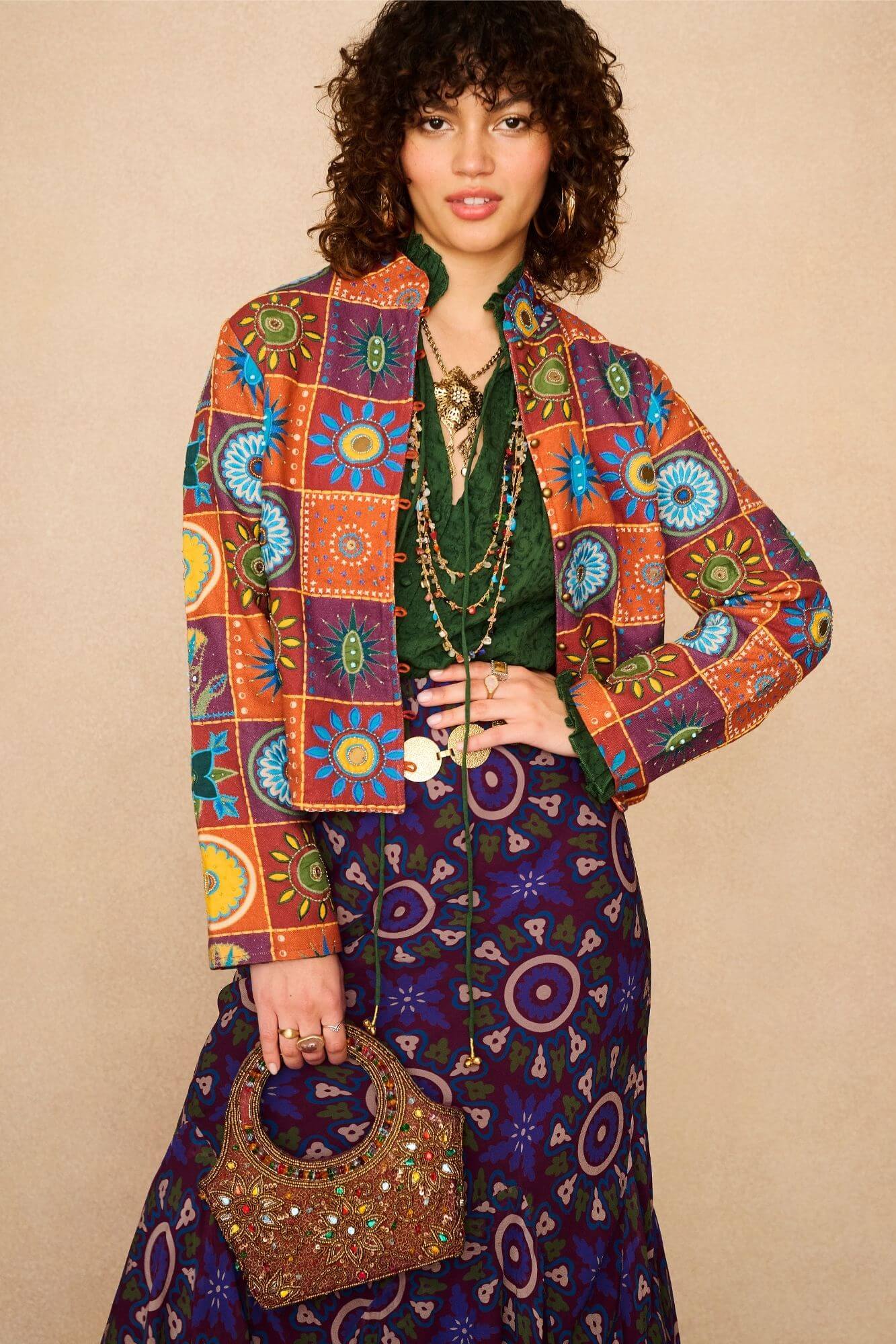 Sunshine of Your Love Embroidered Patchwork Jacket