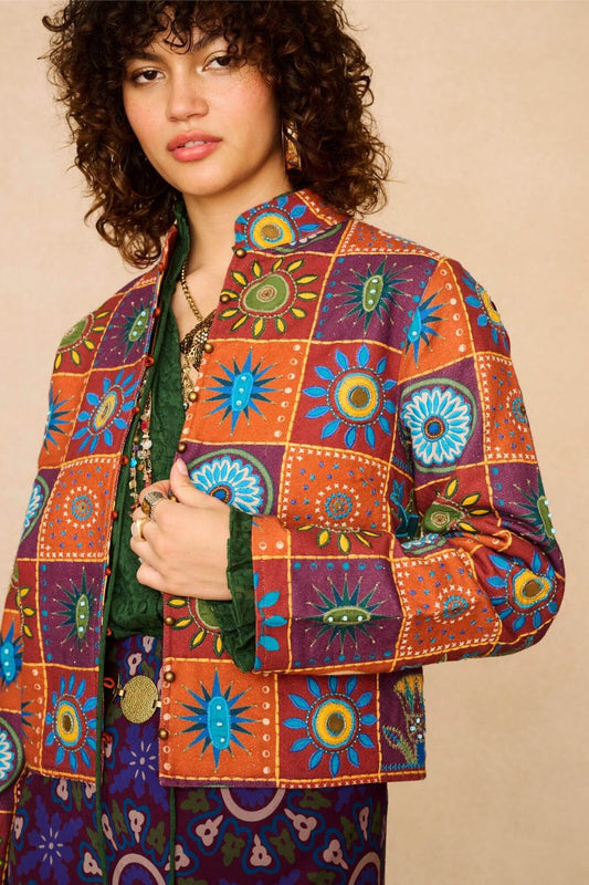 Sunshine of Your Love Embroidered Patchwork Jacket