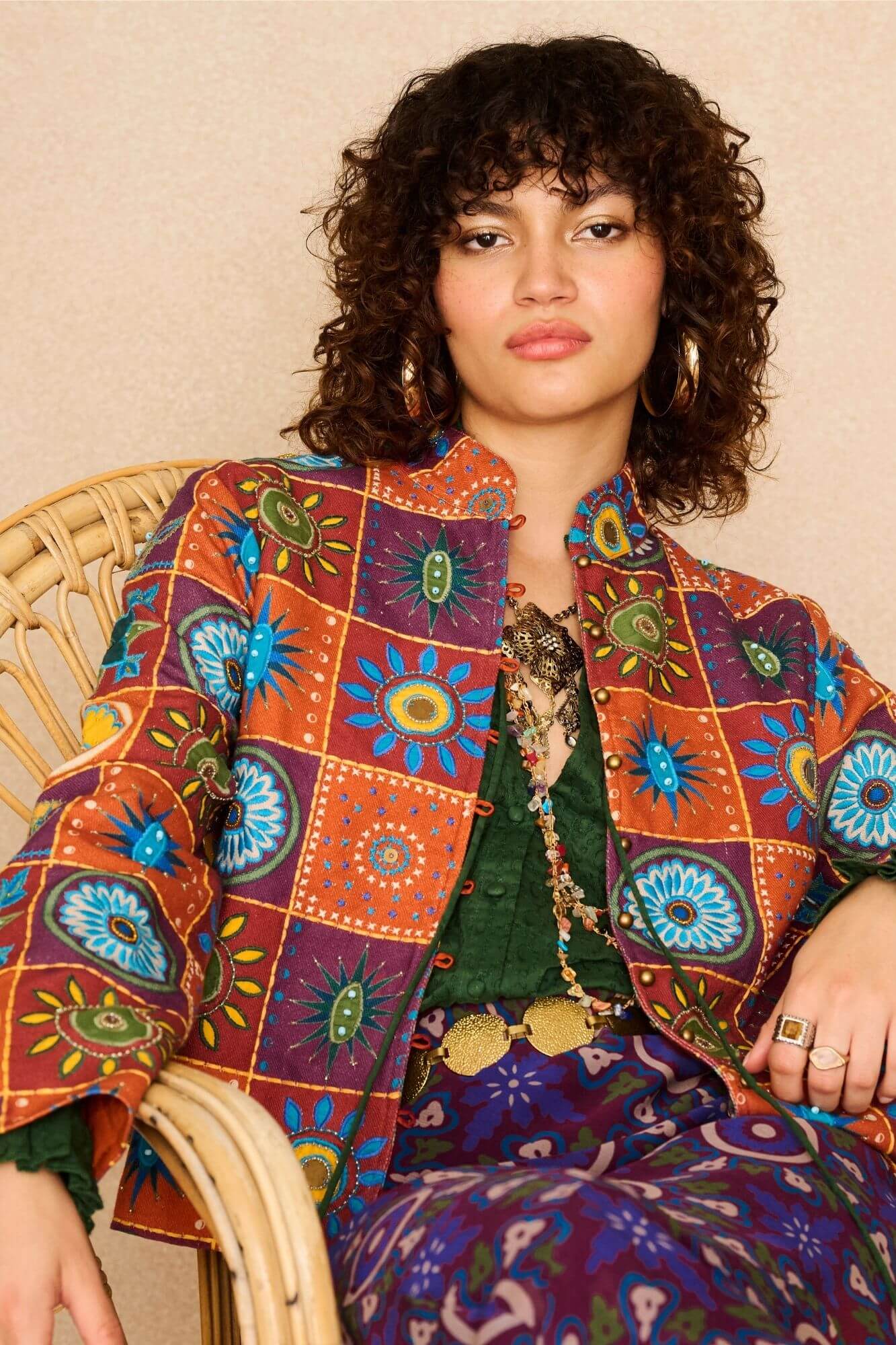 Sunshine of Your Love Embroidered Patchwork Jacket