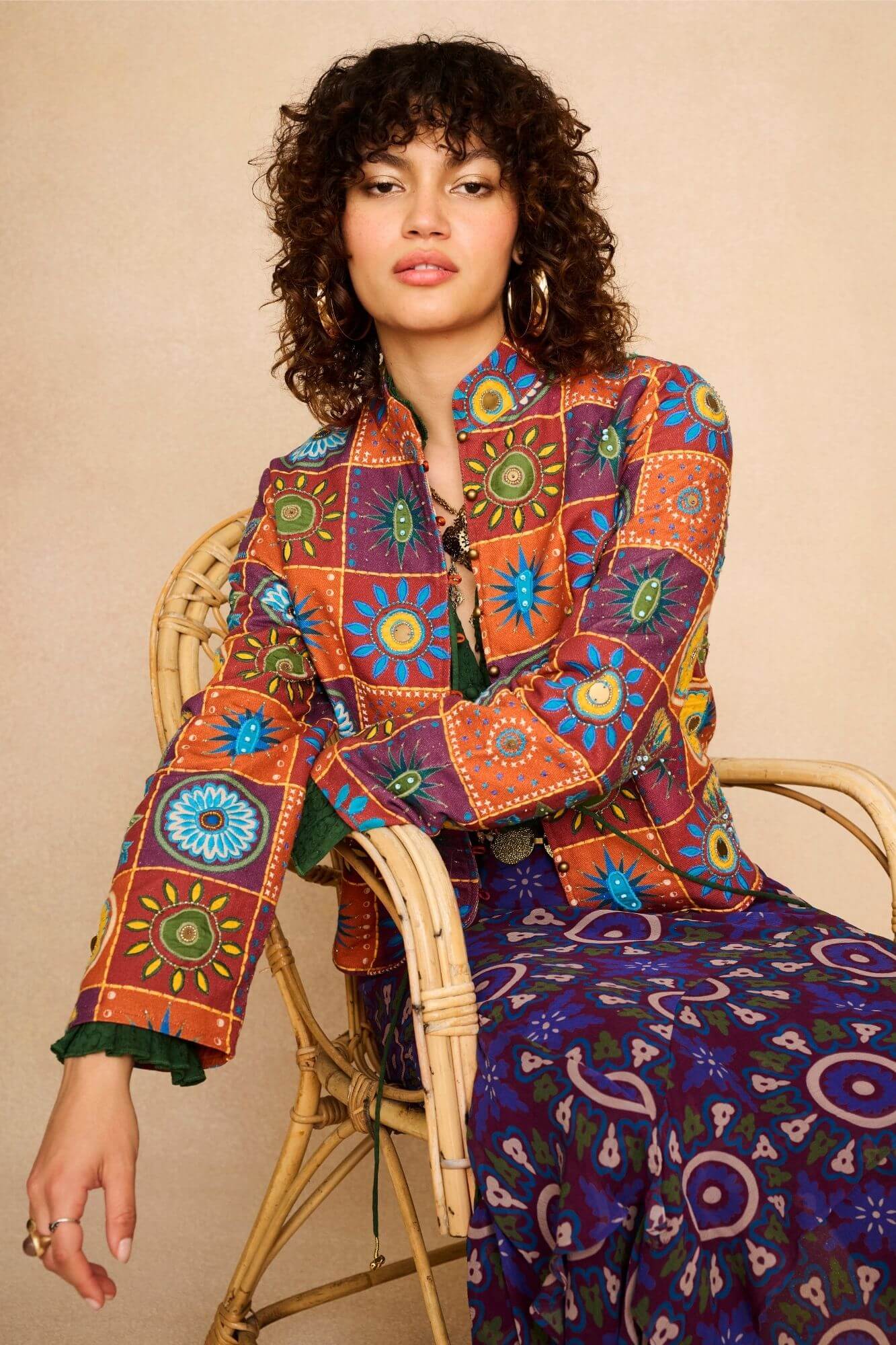 Sunshine of Your Love Embroidered Patchwork Jacket