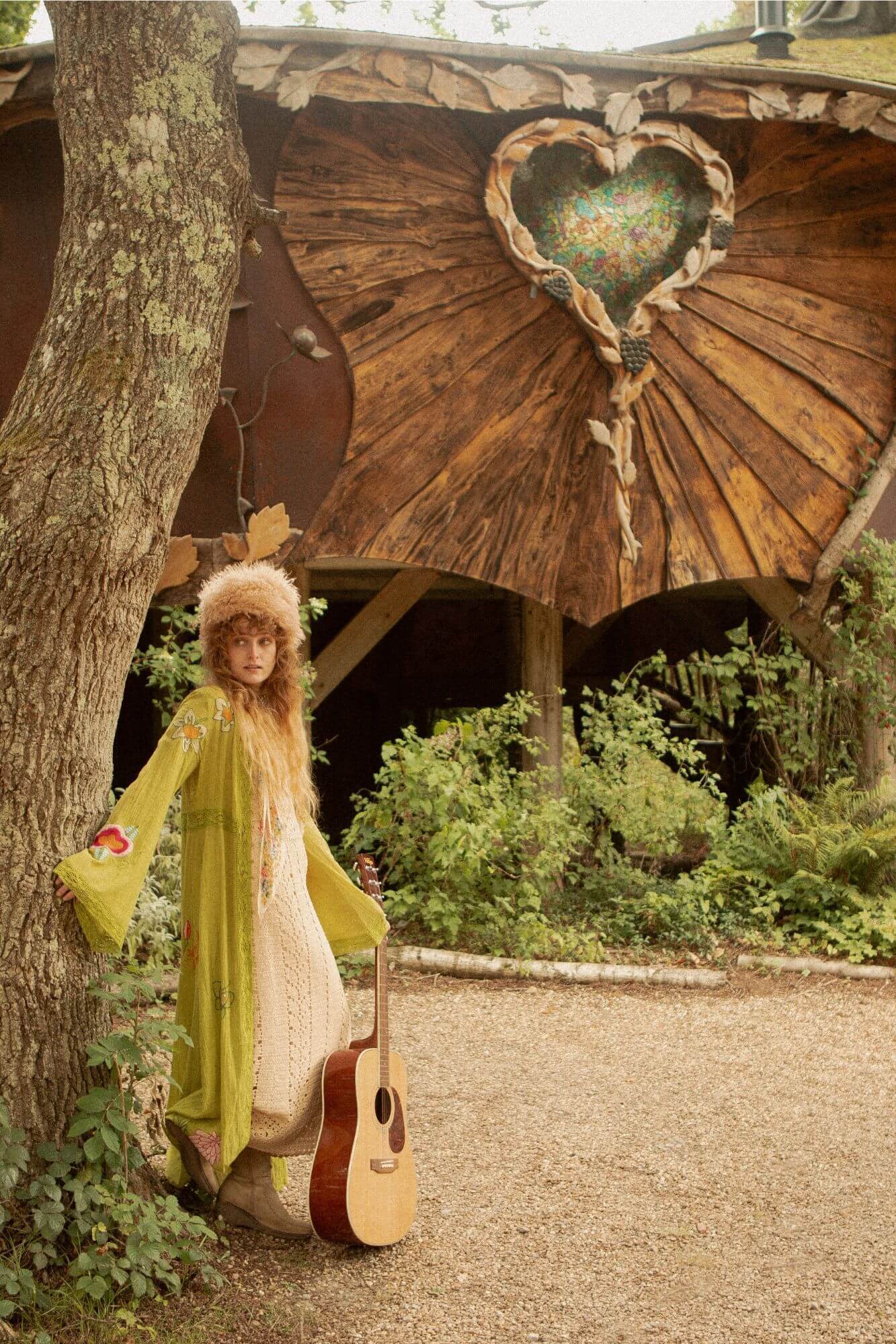 Once Upon A Vine Embroidered Duster – Green