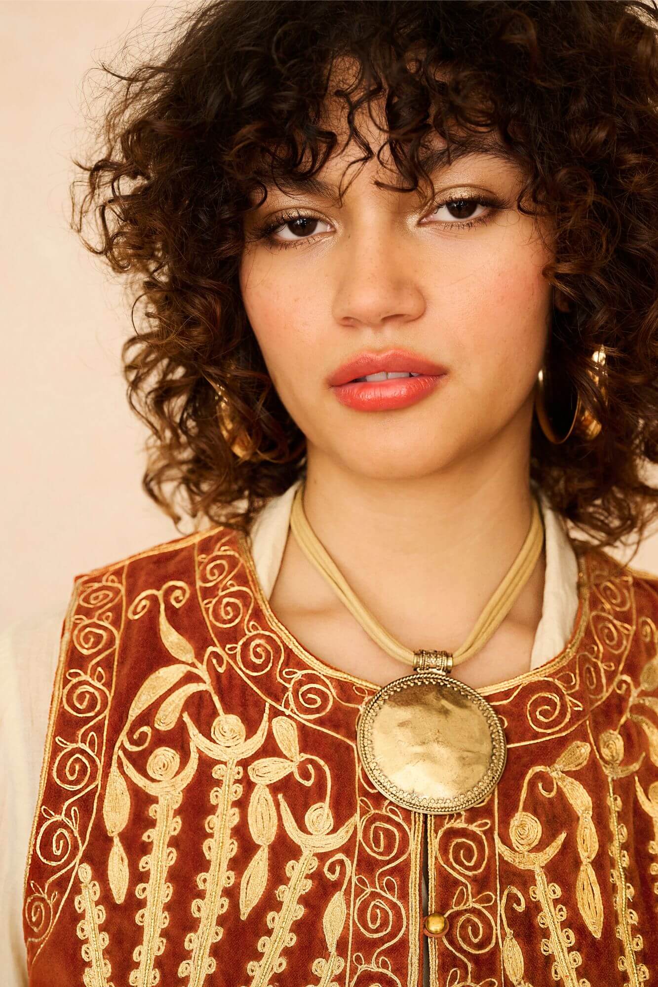 Tangerine Dream Velvet Vest – Orange