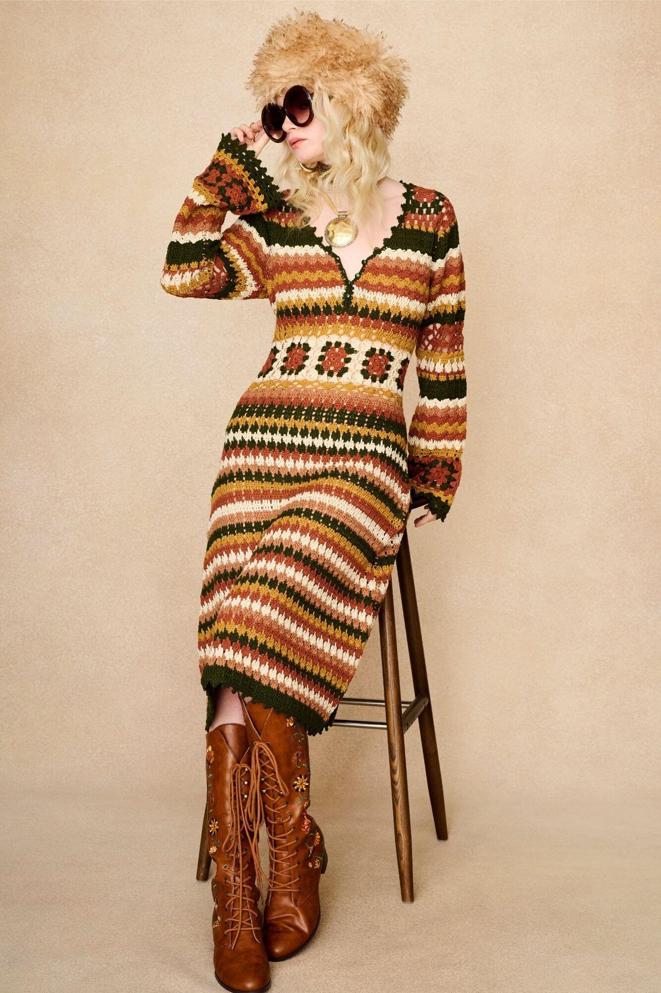 Penny Lane Brown Embroidered Boots – Floral