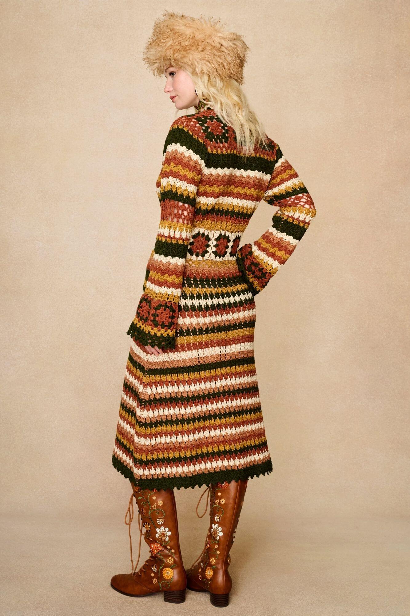 Penny Lane Brown Embroidered Boots – Floral