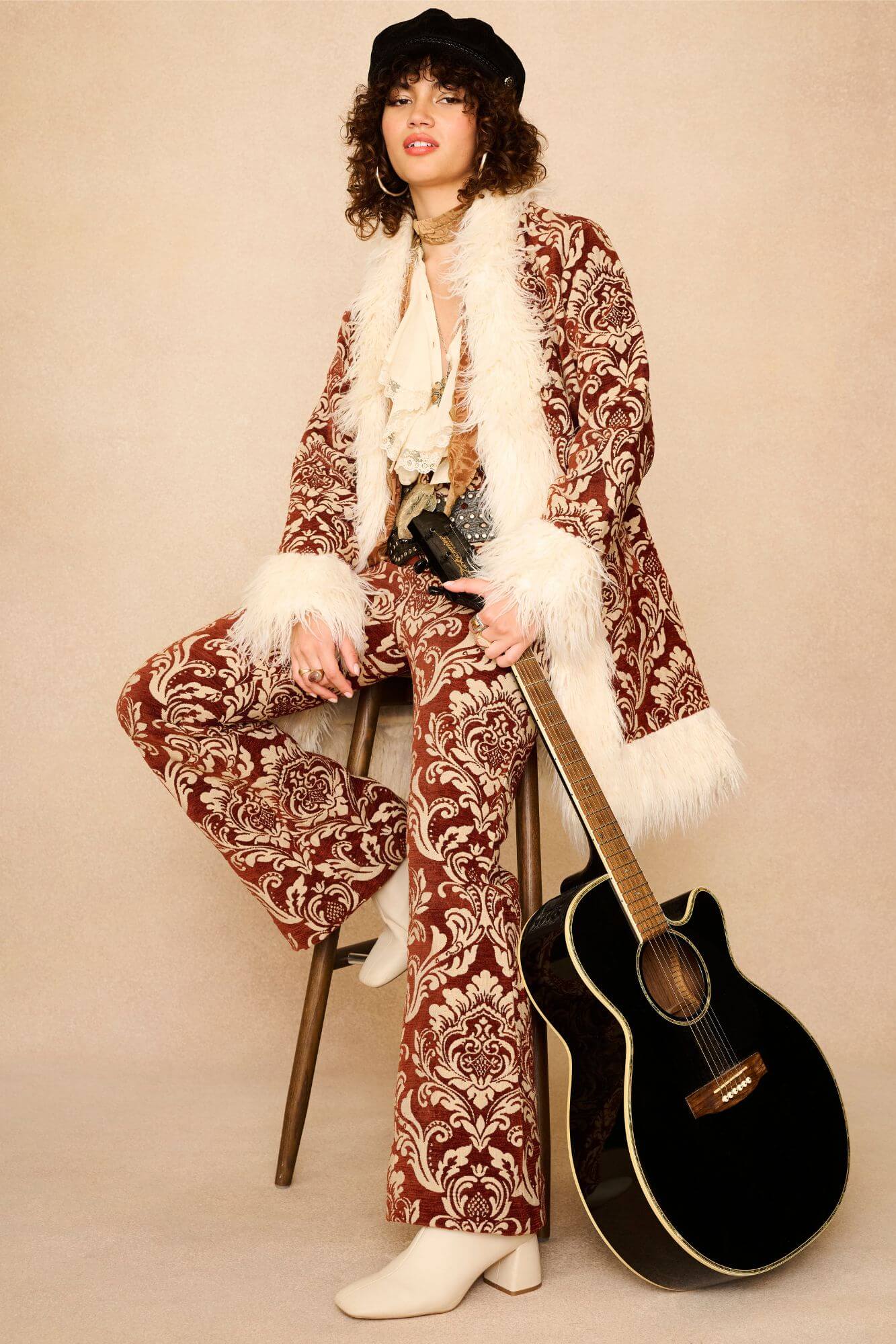 Troubadour Tapestry Penny Lane Coat – Red