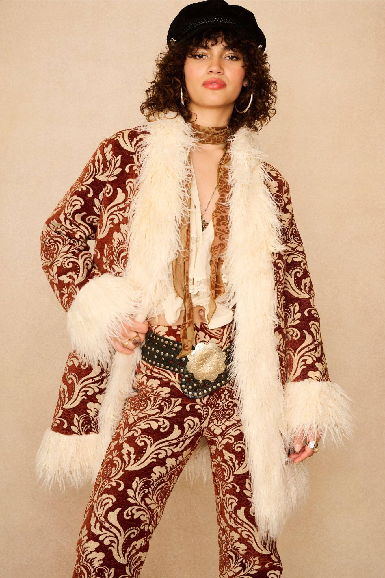 Troubadour Tapestry Penny Lane Coat – Red