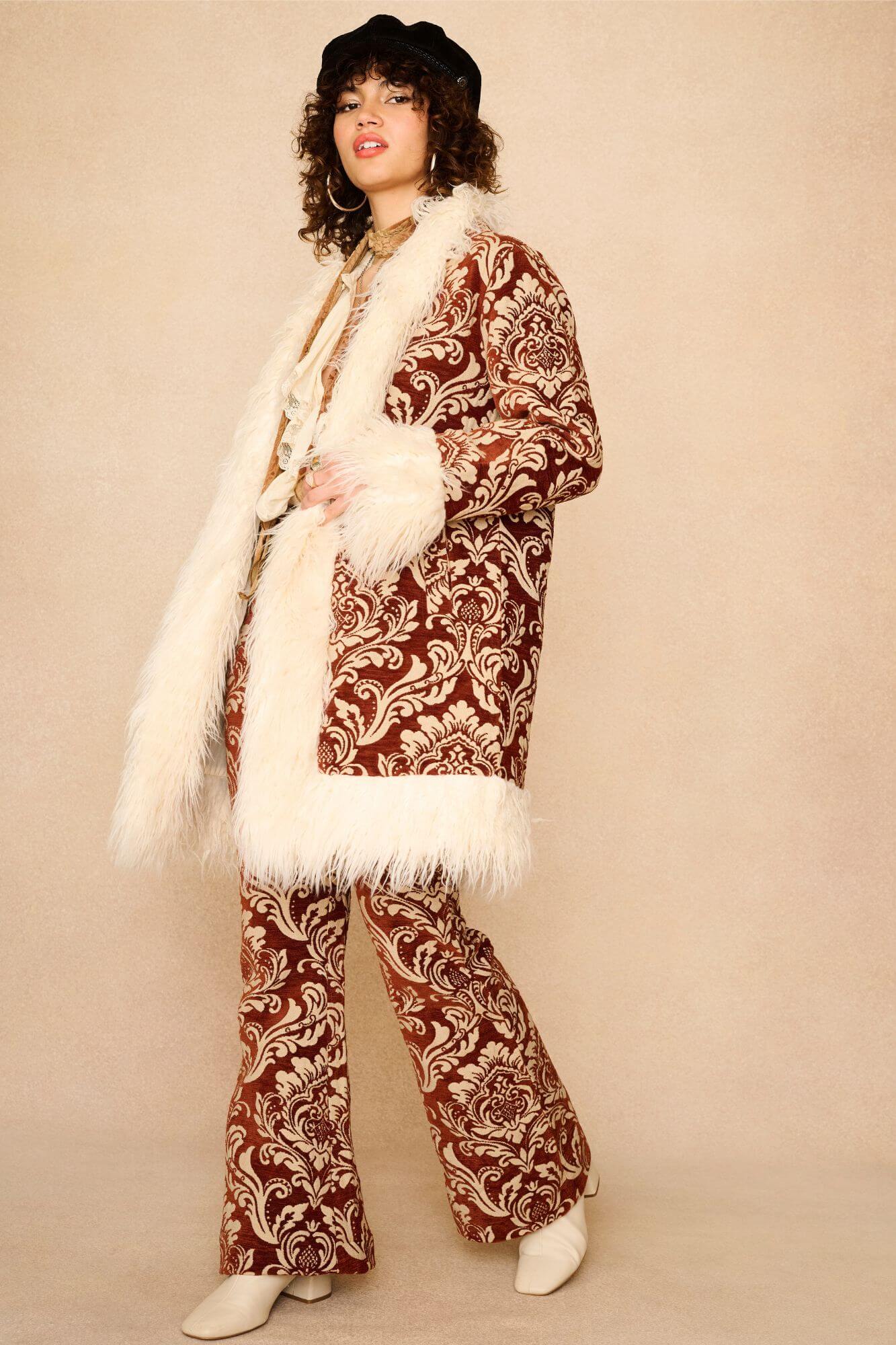 Troubadour Tapestry Penny Lane Coat – Red