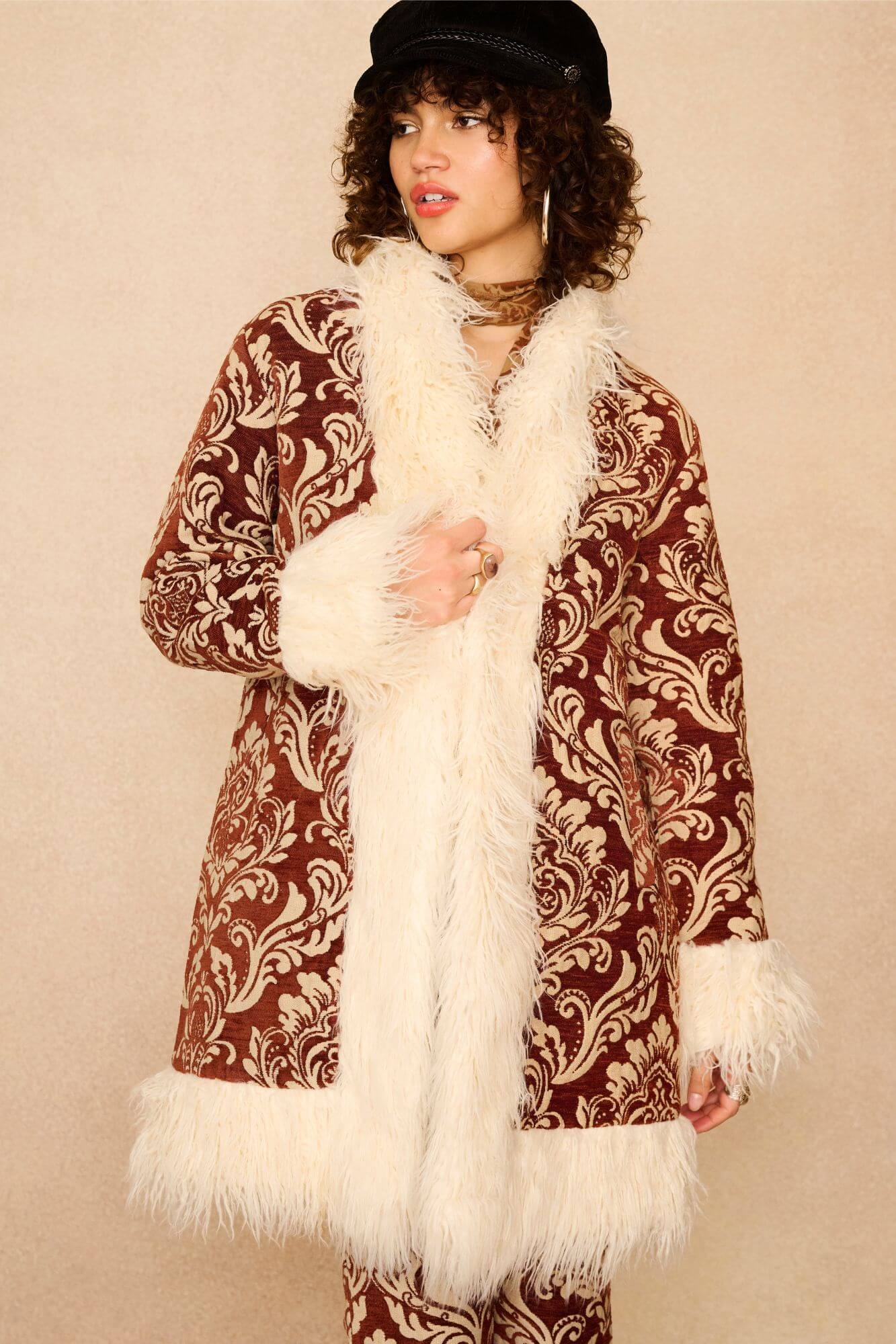 Troubadour Tapestry Penny Lane Coat – Red